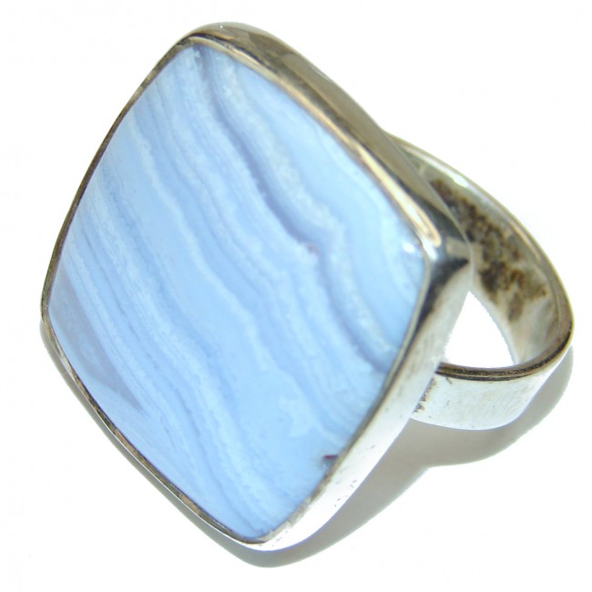 Excellent quality Crazy Lace Agate .925 Sterling Silver Ring s. 10