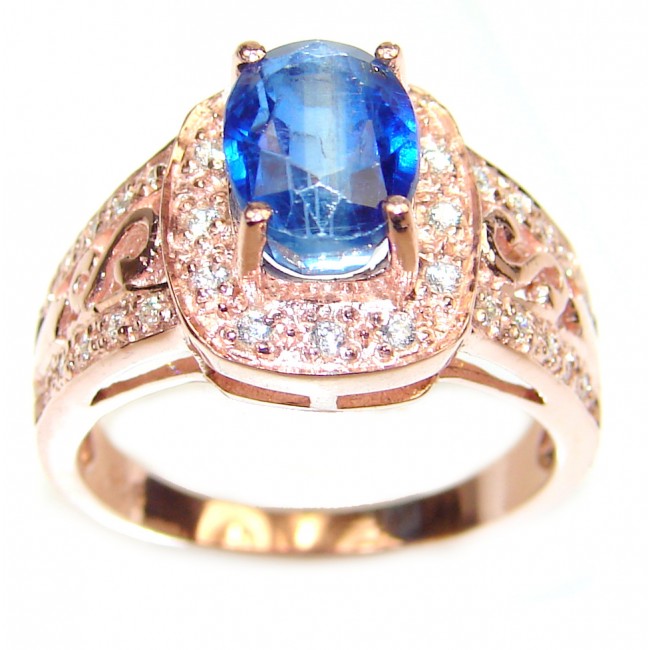 Authentic Australian Blue Kyanite .925 Sterling Silver handmade Ring s. 7