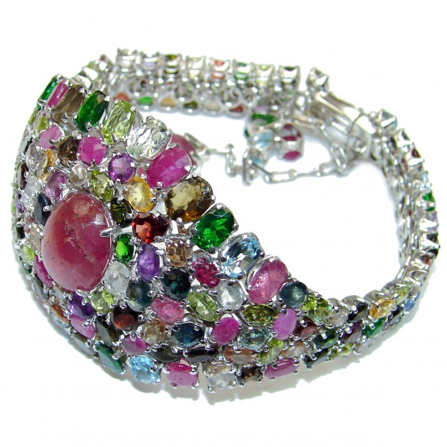 Free Spirit Luxury Authentic Ruby .925 Sterling Silver handmade Bracelet