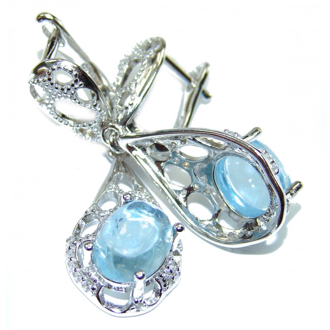 Sublime Aquamarine .925 Sterling Silver handmade earrings