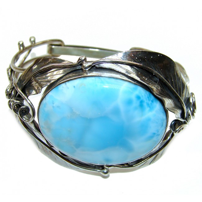 Vintage Style Beauty authentic Larimar .925 Sterling Silver handcrafted Bracelet