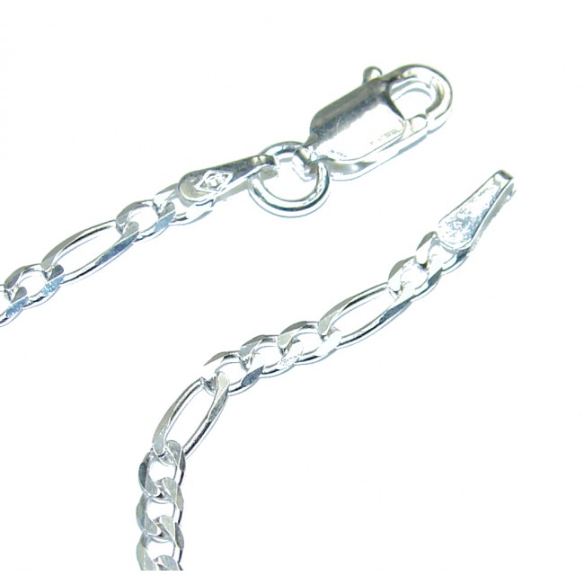Figaro design Sterling Silver Chain 18'' long, 3.5 mm wide