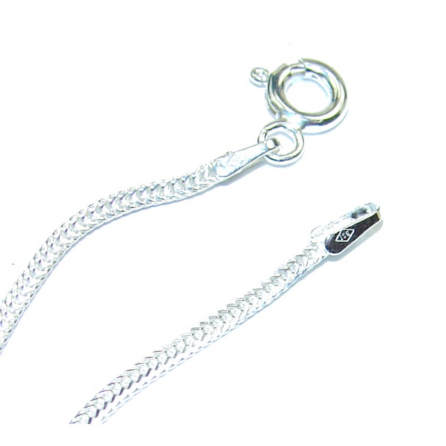 Foxtail design Sterling Silver Chain 24'' long, 2 mm wide
