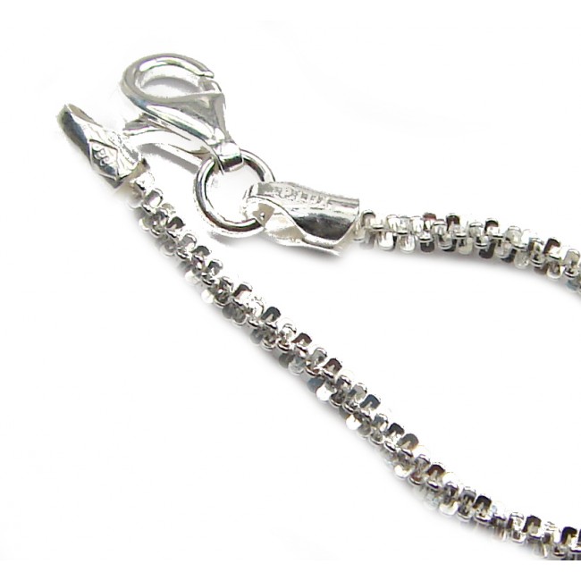 Twisted Rock Sterling Silver Chain 20'' long, 3 mm wide