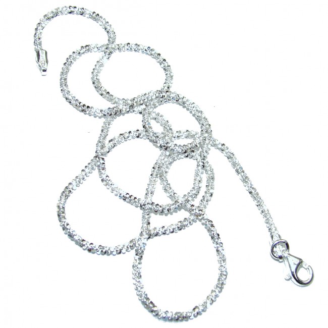 Twisted Rock Sterling Silver Chain 18'' long, 3 mm wide