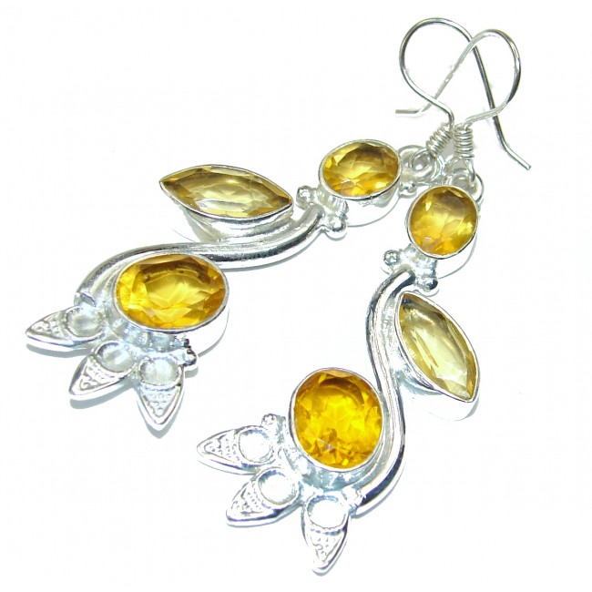 Authentic quartz .925 Sterling Silver handmade earrings