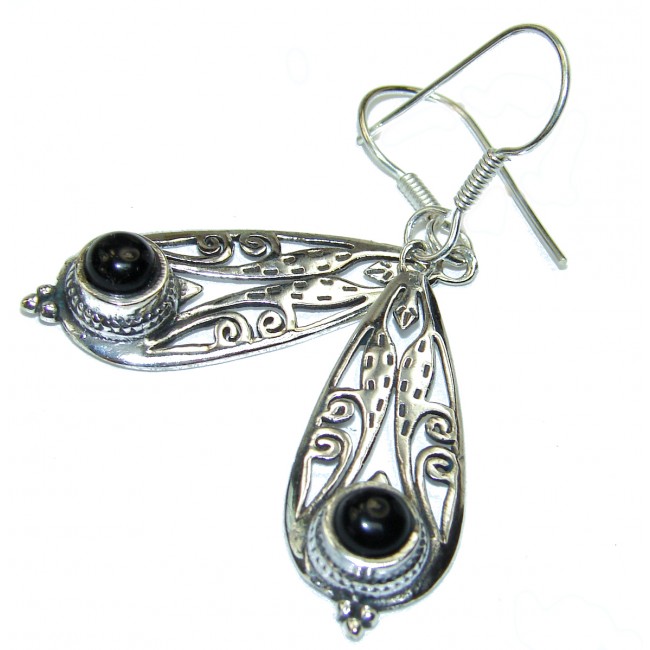 Black Onyx .925 Sterling Silver HANDCRAFTED earrings