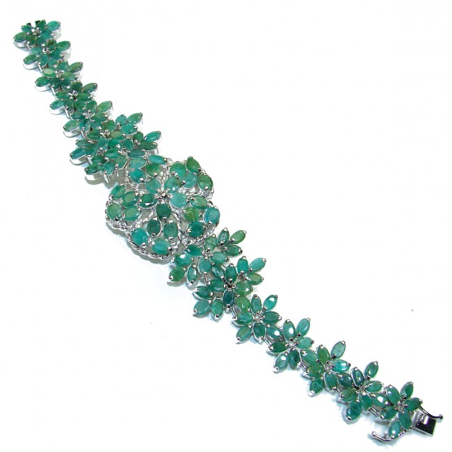 Gabriella authentic Emerald .3925 Sterling Silver handcrafted Bracelet