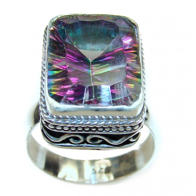 Awesome Natural Magic Topaz .925 Silver Ring size 8 1/4