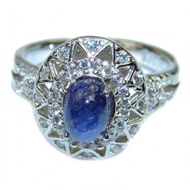 Fancy Kyanite .925 Sterling Silver handcrafted ring size 6 1/4