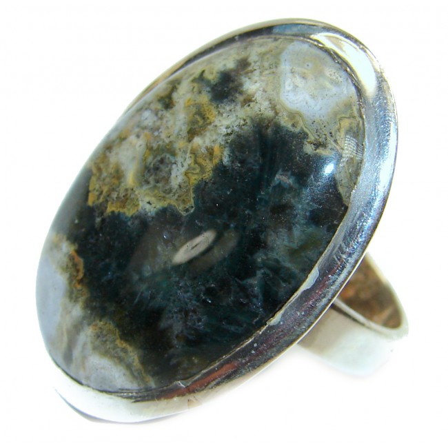 Great Ocean Jasper .925 Sterling Silver Ring s. 6 1/4