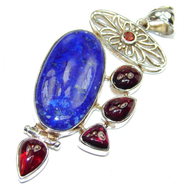 Royal Blue Lapis Lazuli .925 Sterling Silver handcrafted Pendant