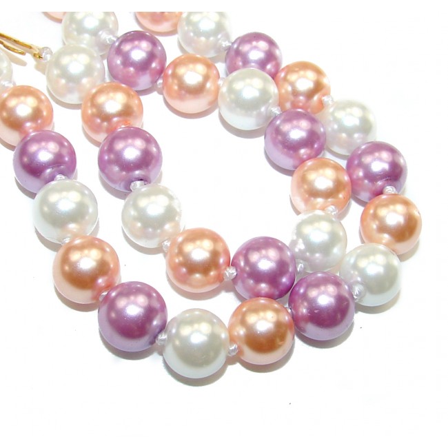 Multicoor Pearl .925 Sterling Silver handmade Necklace