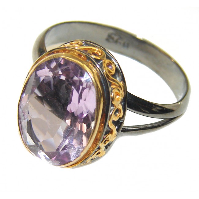Majestic Authentic Amethyst .925 Sterling Silver handmade Ring s. 7