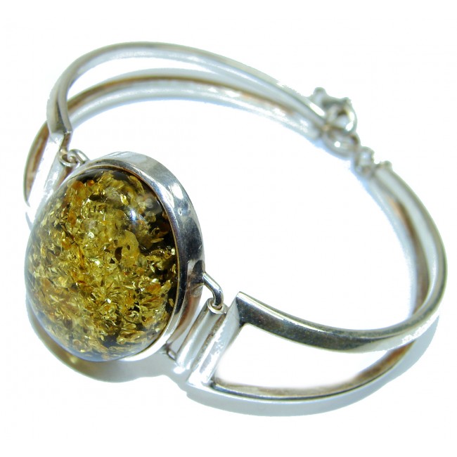 Vintage Design Genuine Polish Amber .925 Sterling Silver handamde Bracelet
