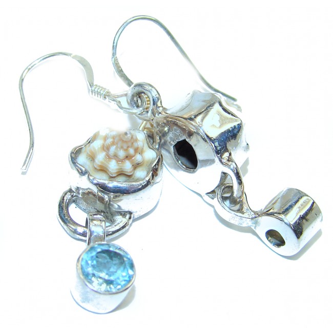 Radiant Blossom Shell Sterling Silver earrings