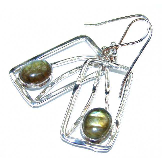 Labradorite .925 Sterling Silver handmade earrings