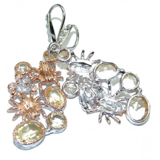 Sublime Citrine 14k Gold over .925 Sterling Silver handmade earrings