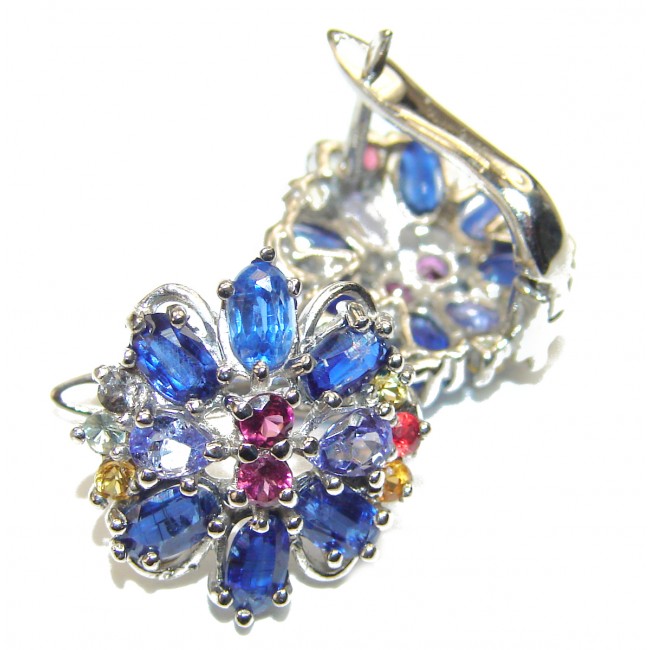 Spectacular Design Kyanite .925 Sterling Silver handcrafted earrings
