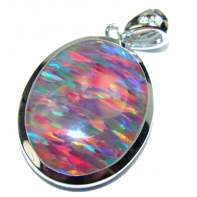 Perfection Doublet Opal .925 Sterling Silver handmade Pendant