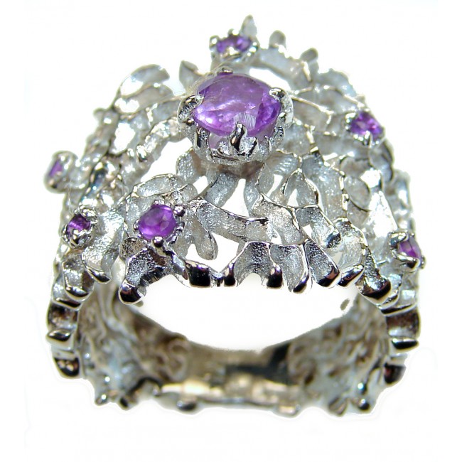 Purple Reef Amethyst .925 Sterling Silver Ring size 7 3/4