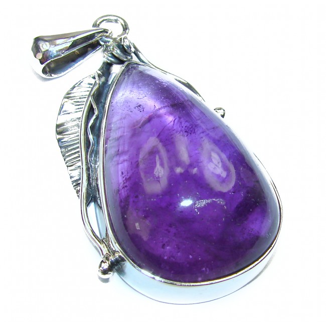 Lilac Blessings spectacular 84.3ct Amethyst .925 Sterling Silver handcrafted pendant