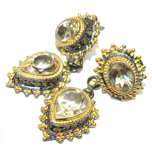 Sublime Citrine .925 Sterling Silver handmade earrings