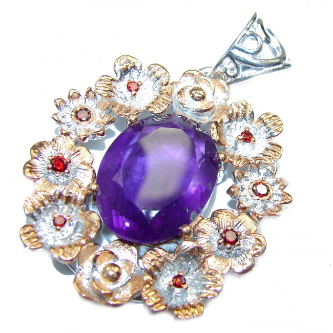 Amazing Amethyst .925 Sterling Silver handcrafted pendant