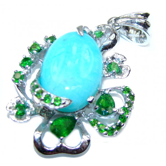 Great Beauty Chrysoprase .925 Sterling Silver handcrafted Pendant