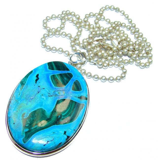 Great quality Chrysocolla .925 Sterling Silver handcrafted Necklace