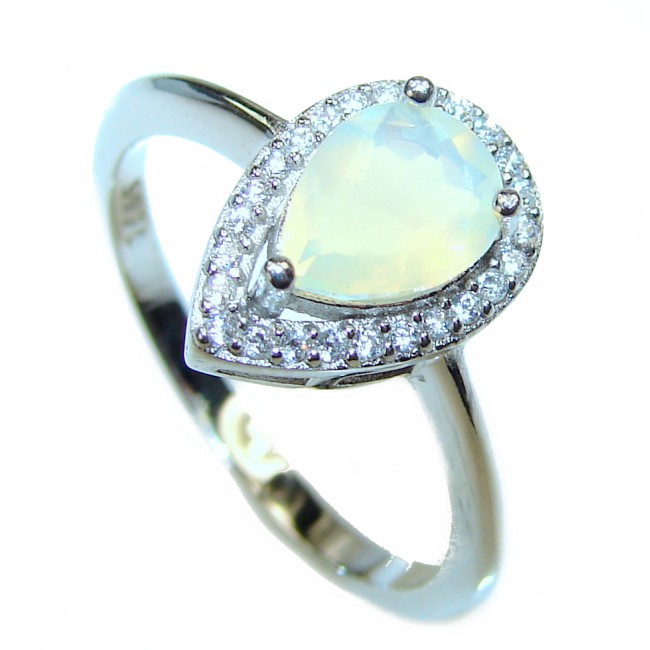 Authentic Ethiopian Opal .925 Sterling Silver handmade Ring s. 8