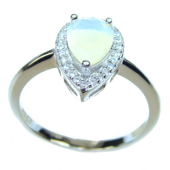 Authentic Ethiopian Opal .925 Sterling Silver handmade Ring s. 8