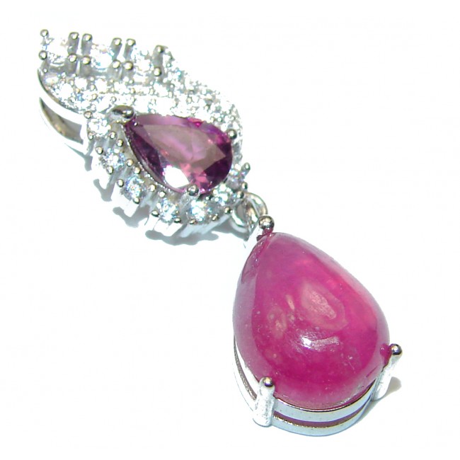 Incredible Natural Ruby 925 Sterling Silver Pendant
