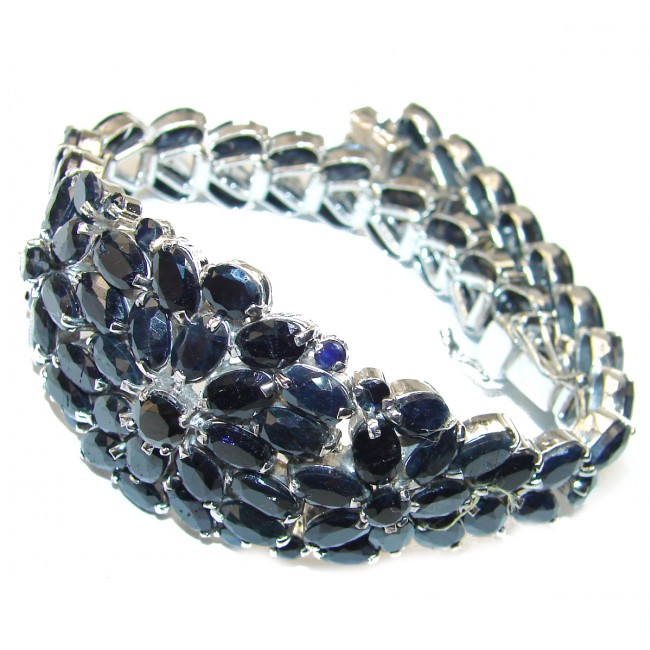 Authentic Sapphire .925 Sterling Silver handcrafted Bracelet