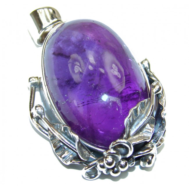 Lilac Blessings spectacular 61.5ct Amethyst .925 Sterling Silver handcrafted pendant