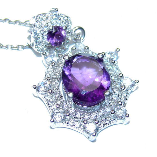 Great African Amethyst .925 Sterling Silver handmade Necklace