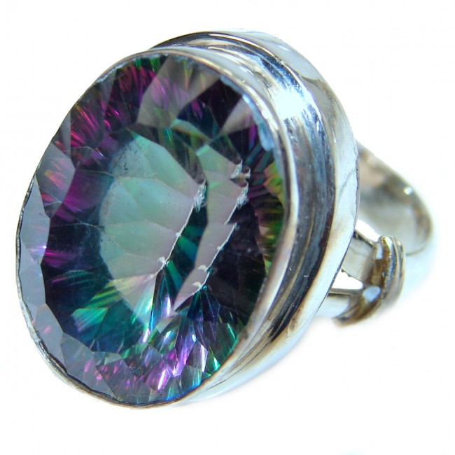 Awesome Natural Magic Topaz .925 Silver Ring size 6