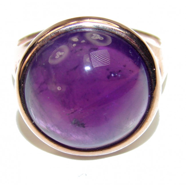 Purple Reef Amethyst 18 K Gold over .925 Sterling Silver Ring size 7 3/4