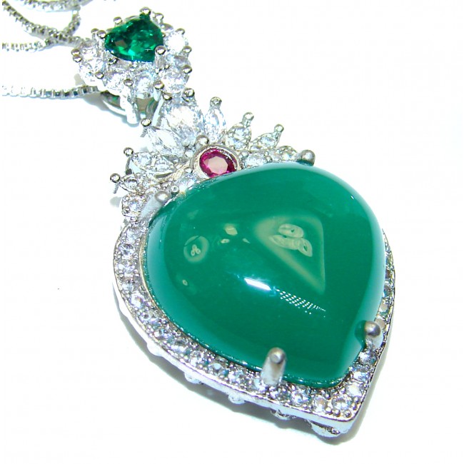 My SweetHeart Green Jade .925 Sterling Silver necklace