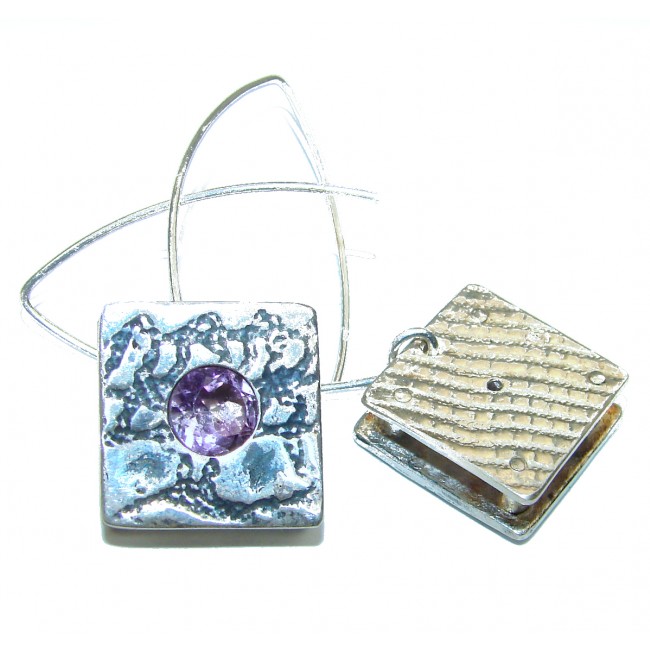 Amethyst .925 Sterling Silver handcrafted earrings