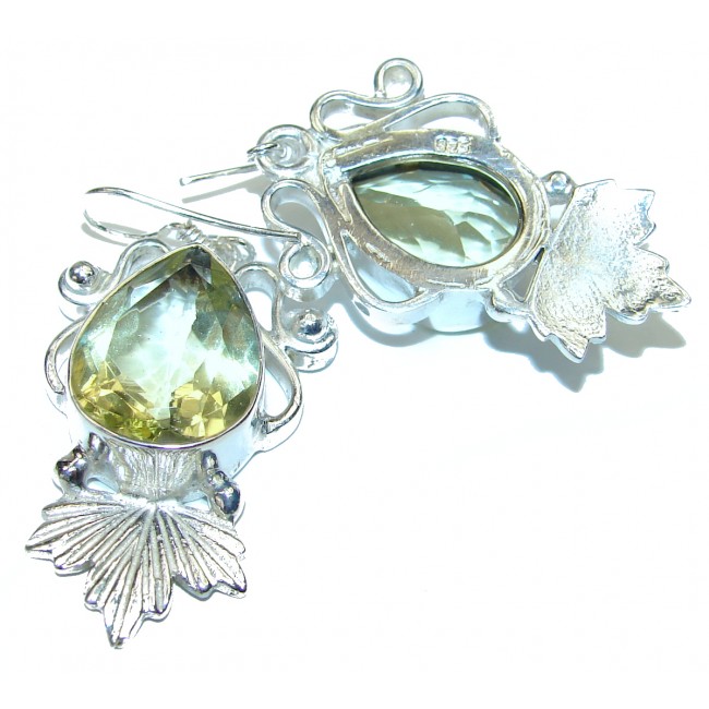 Sublime Citrine .925 Sterling Silver handmade earrings