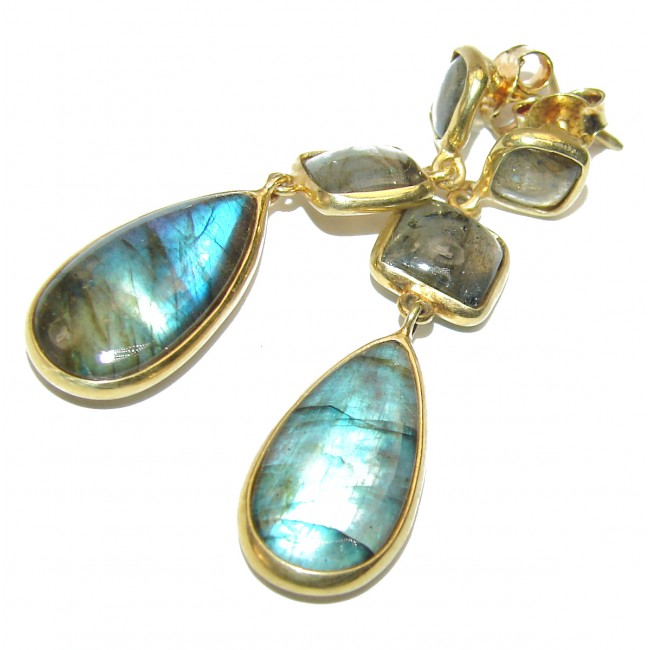 Labradorite .925 Sterling Silver handmade earrings