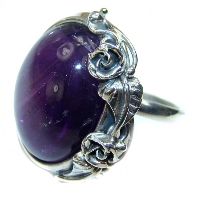 Best quality Amethyst .925 Sterling Silver handcrafted Ring Size 8 1/2
