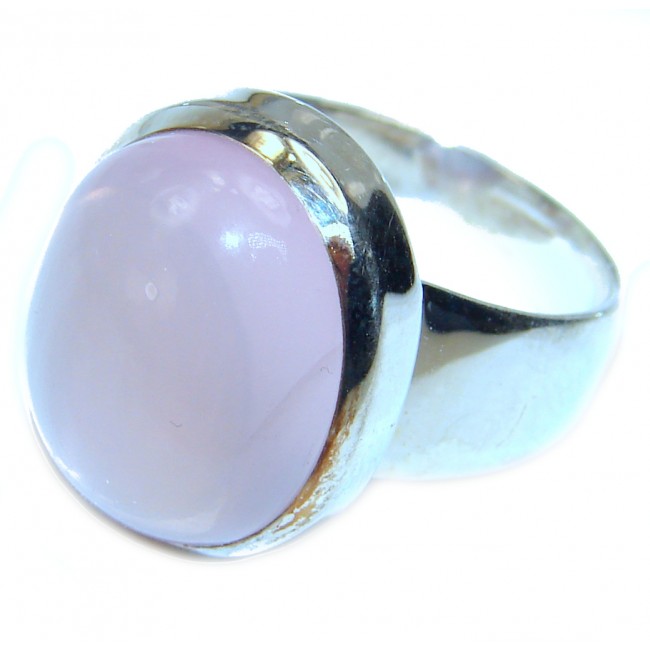 Rose Quartz .925 Sterling Silver brilliantly handcrafted ring s. 8