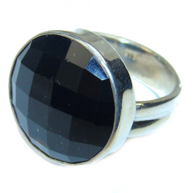 Majestic Authentic Onyx .925 Sterling Silver handmade Ring s. 7