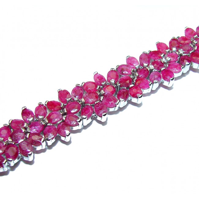 Spectacular authentic Ruby .925 sterling Silver handmade Bracelet