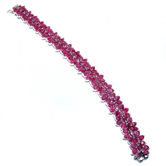 Spectacular authentic Ruby .925 sterling Silver handmade Bracelet