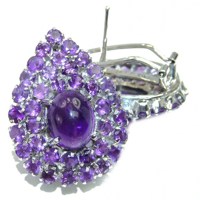 Exclusive natural Amethyst .925 Sterling Silver Earrings