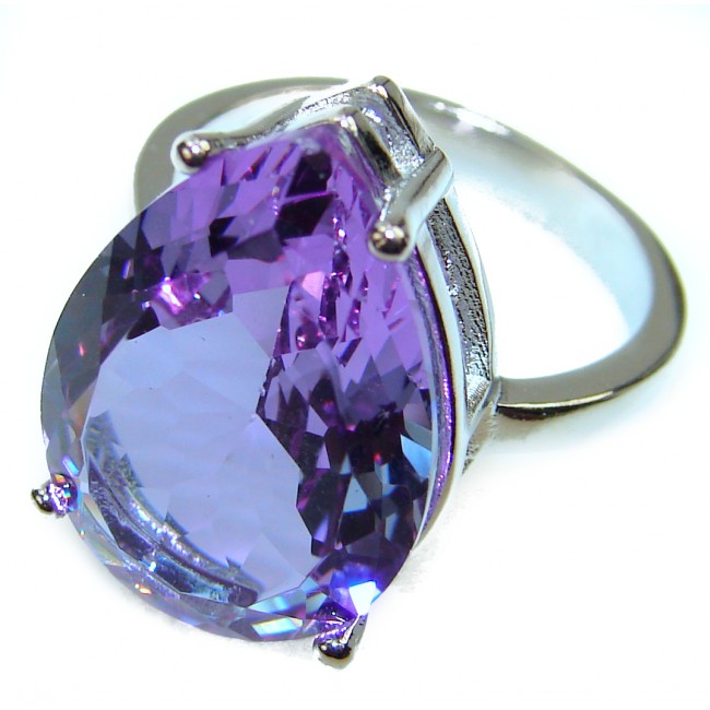 Precious Alexandrite .925 Sterling Silver Statement Ring s. 6 1/4