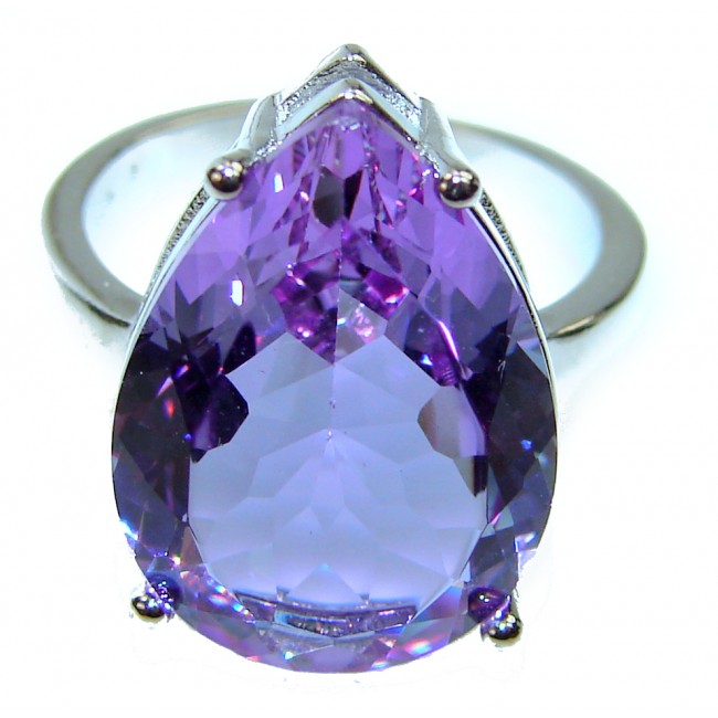 Precious Alexandrite .925 Sterling Silver Statement Ring s. 6 1/4